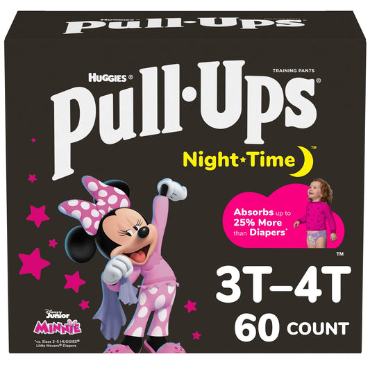 PANTS, PULL-UPS HUGGIES NIGHT TIME GIRLS 3T-4T (60EA/PK)