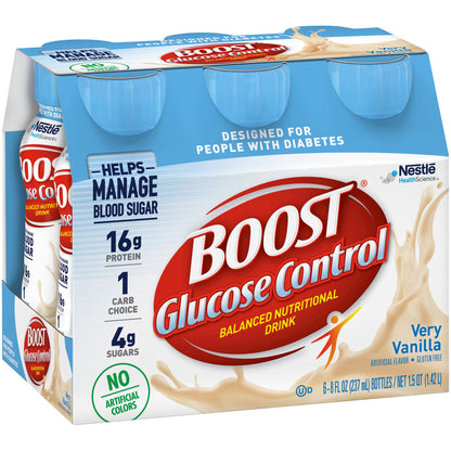 BOOST, GLUCOSE CONTROL VERY VANILLA E 8OZ (6/PK 4P/KCS)