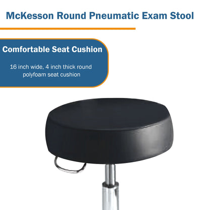 STOOL, EXAM PNEU 5LEG BLACK