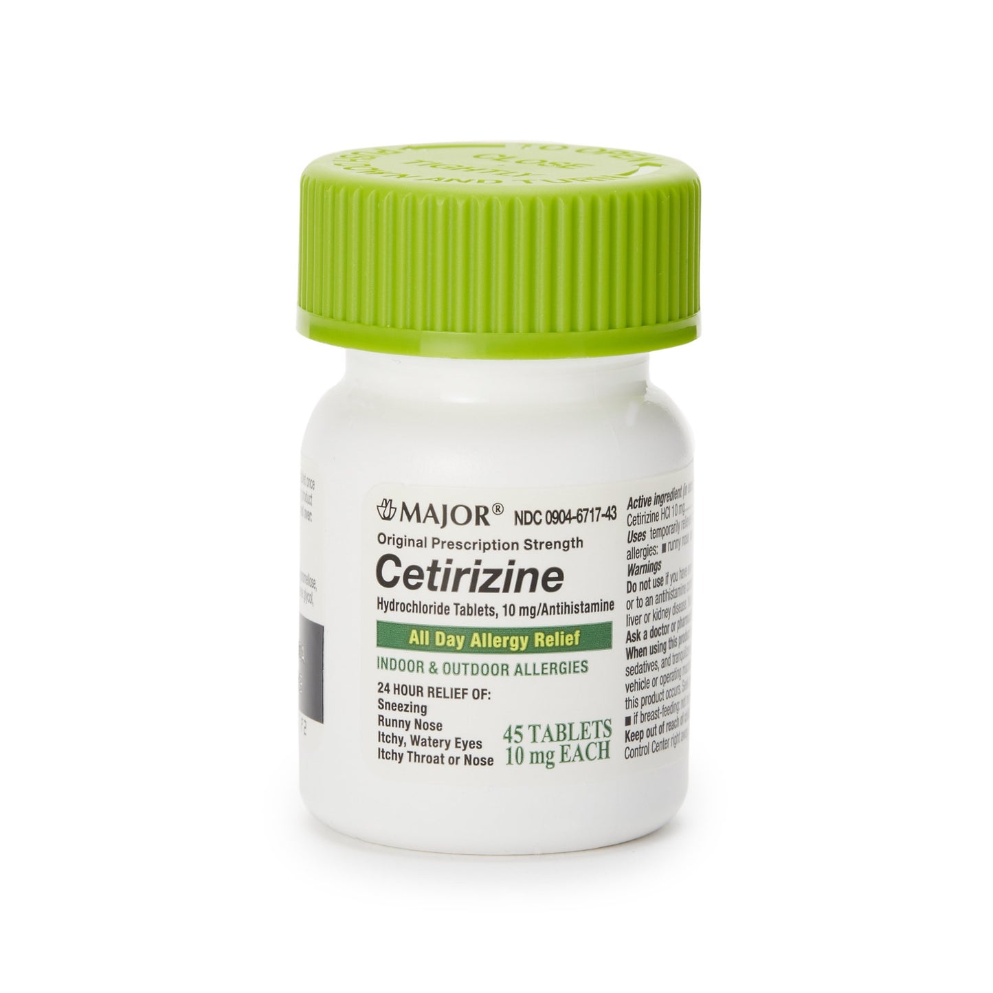 CETIRIZINE HCL, TAB 10MG (45/BT)