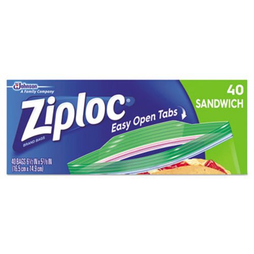 ZIPLOC BAG SANDWICH STORAGE 40UM BX SZ 40 STR