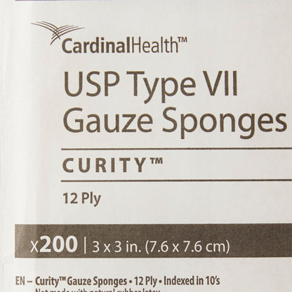 SPONGE, GAUZE 12PLY 3"X3" (200/BG)