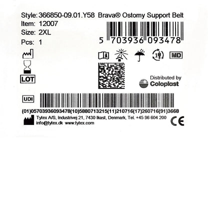 BELT, OSTOMY BRAVA SUPPORT 2XLG (1/BX)