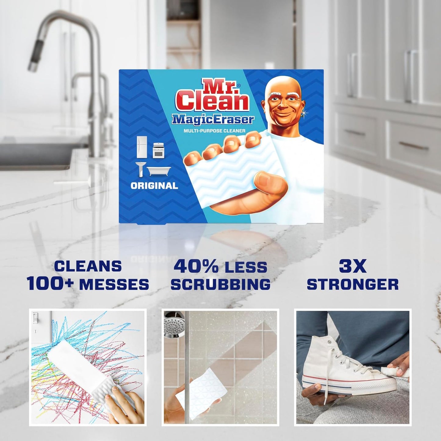 PAD, MAGIC ERASER MR CLEAN ORIGINAL (6/PK 6PK/CS)