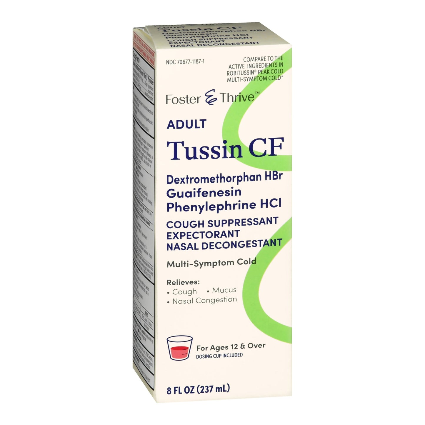 TUSSIN CF, LIQ FT 100-10-5MG 8OZ