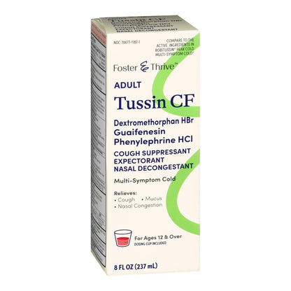 TUSSIN CF, LIQ FT 100-10-5MG 8OZ