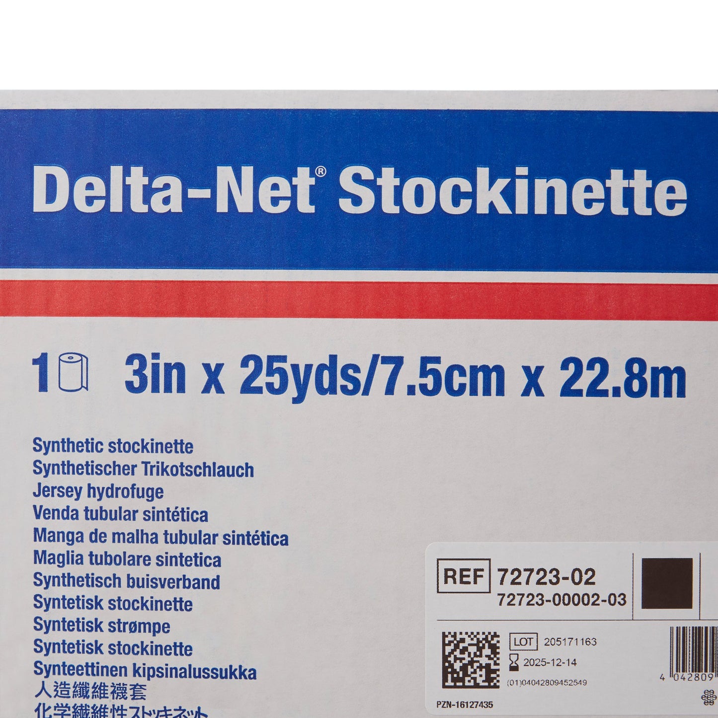 STOCKINETTE, CAST DELTA-NET TUBULAR BLK 3" (2RL/CS)