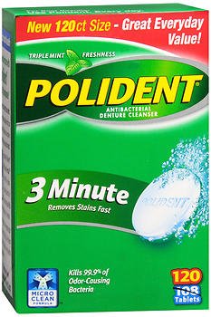 CLEANSER, POLIDENT DENTURE TAB(120/BX)