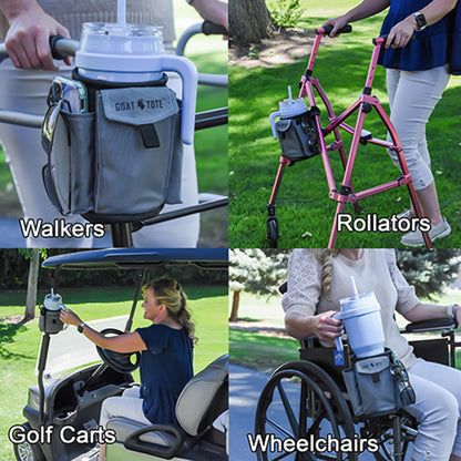BAG, TOTE GOAT F/WALKER/W/C/ROLATOR W/CANE CLIP (24/CS)