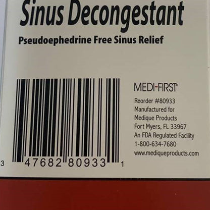 SINUS RELIEF, TAB 10MG (100/BX24BX/CS)