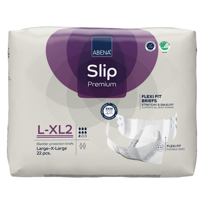 BRIEF, INCONT SLIP FLEX FIT PREM L2-XL2 LG/XLG (22/PK 4PK/CS