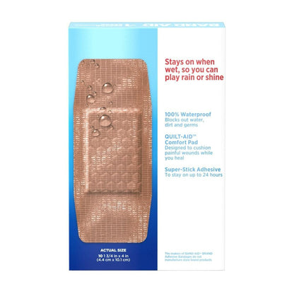 BANDAGE, ADH BAND-AID TOUGH STRIPS (10/BX)