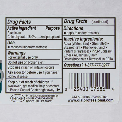 DEODORANT, DIAL ANTI PERSPIRANT 1.5OZ (48/CS)