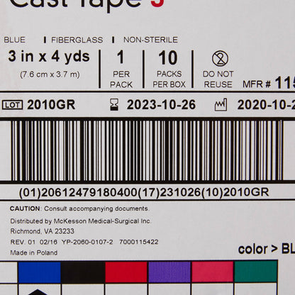 TAPE, CAST BLU LF 3"X4YDS (10RL/BX)