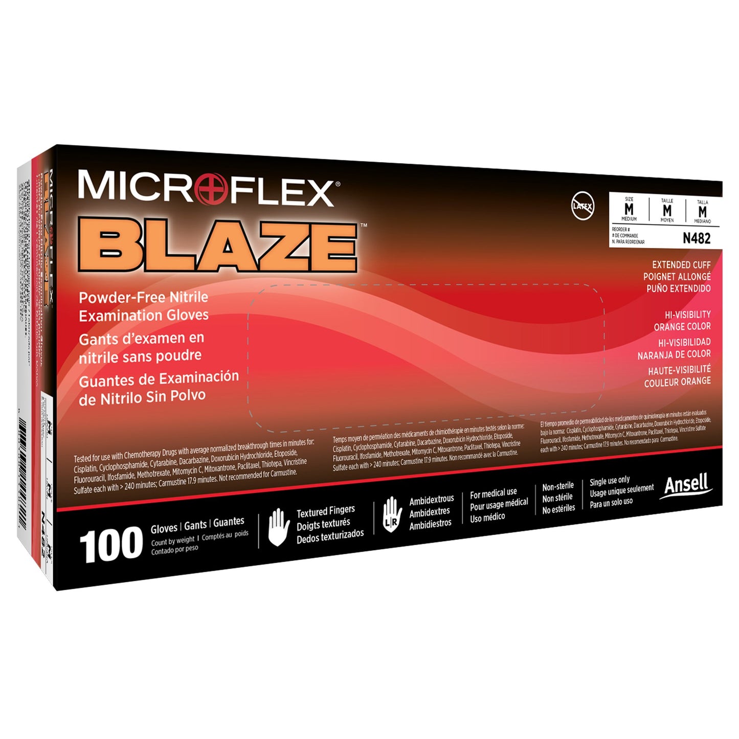 GLOVE, EXAM NTRL MED N/S (100/BX 10BX/CS)