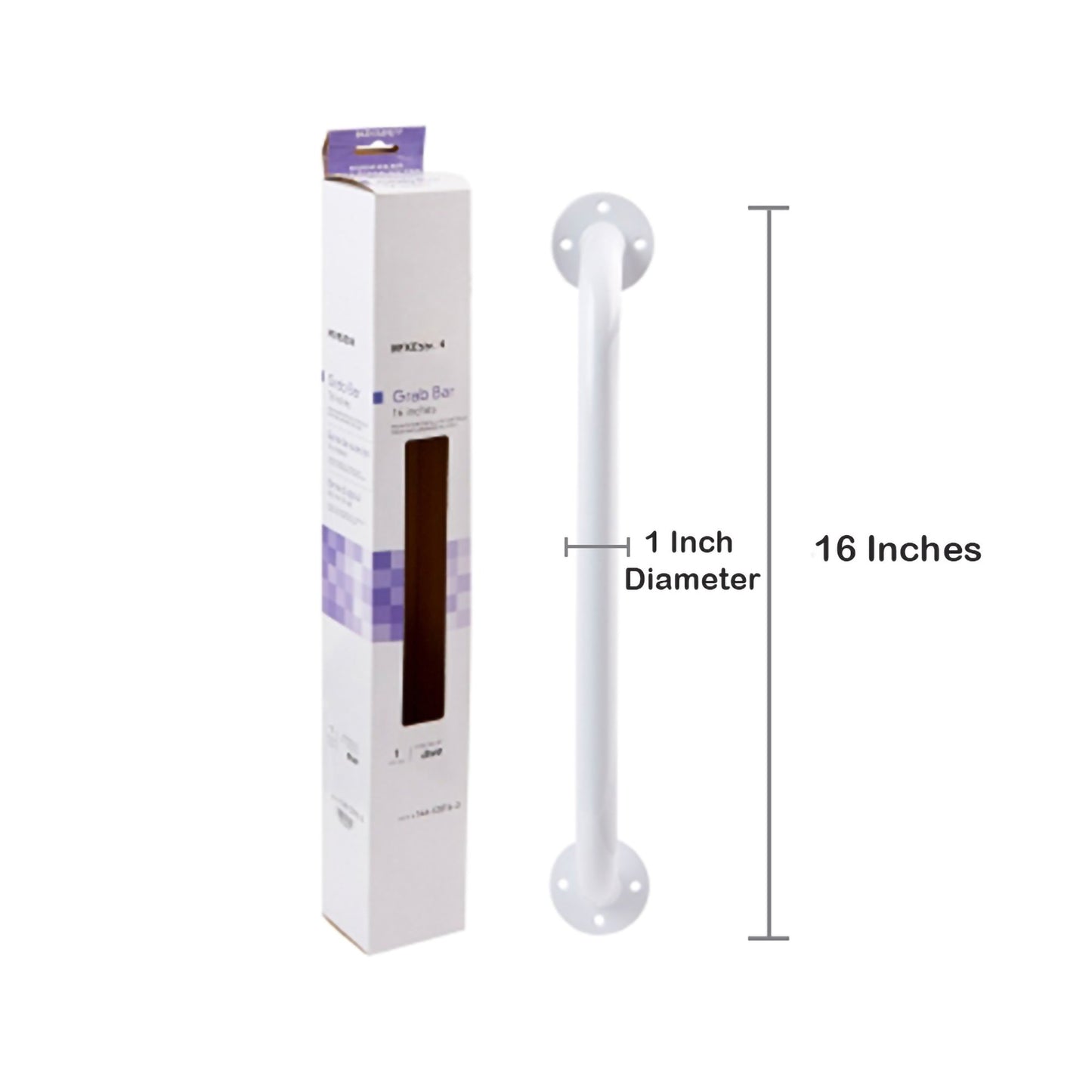 BAR, GRAB MOUNT PDR COATED WHT16" (3/CS)