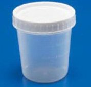 CONTAINER, SPECIMEN STR W/WHT LID 4OZ (100/CS)