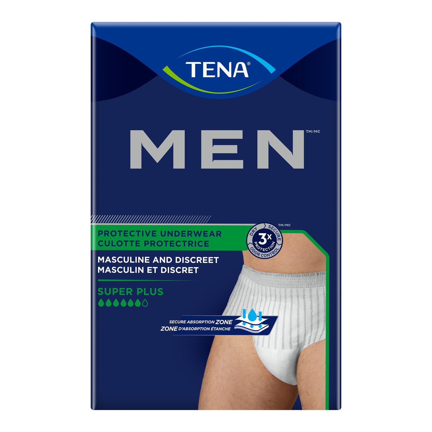 UNDERWEAR, MN TENA SM/MED (16/BG 4BG/CS)