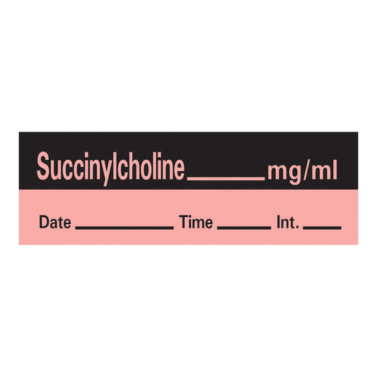 LABEL, SUCCINYLCHOLINE FLUORSCENT RED (333/RL) PROFTP