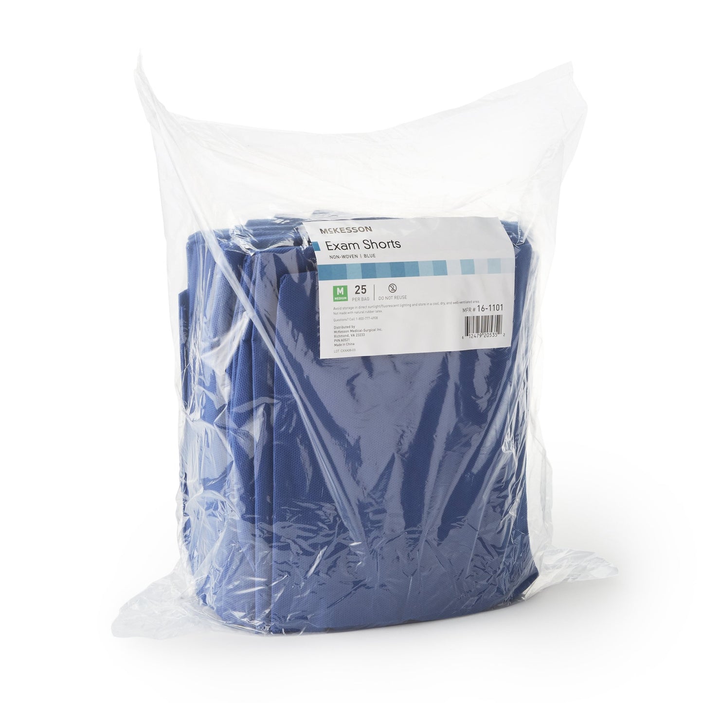 SHORTS, EXAM ORTHO BLU MED 28"-35" (25/BG 4BG/CS)