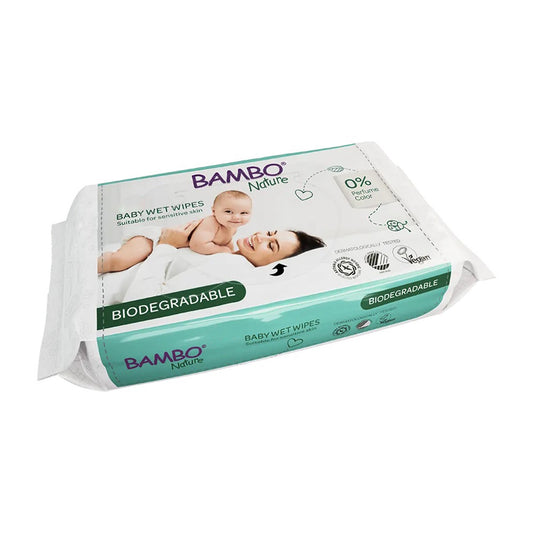 WIPES, BAMBO NATURE BIOBASED 99% WATER (64/PK 12PK/CS)