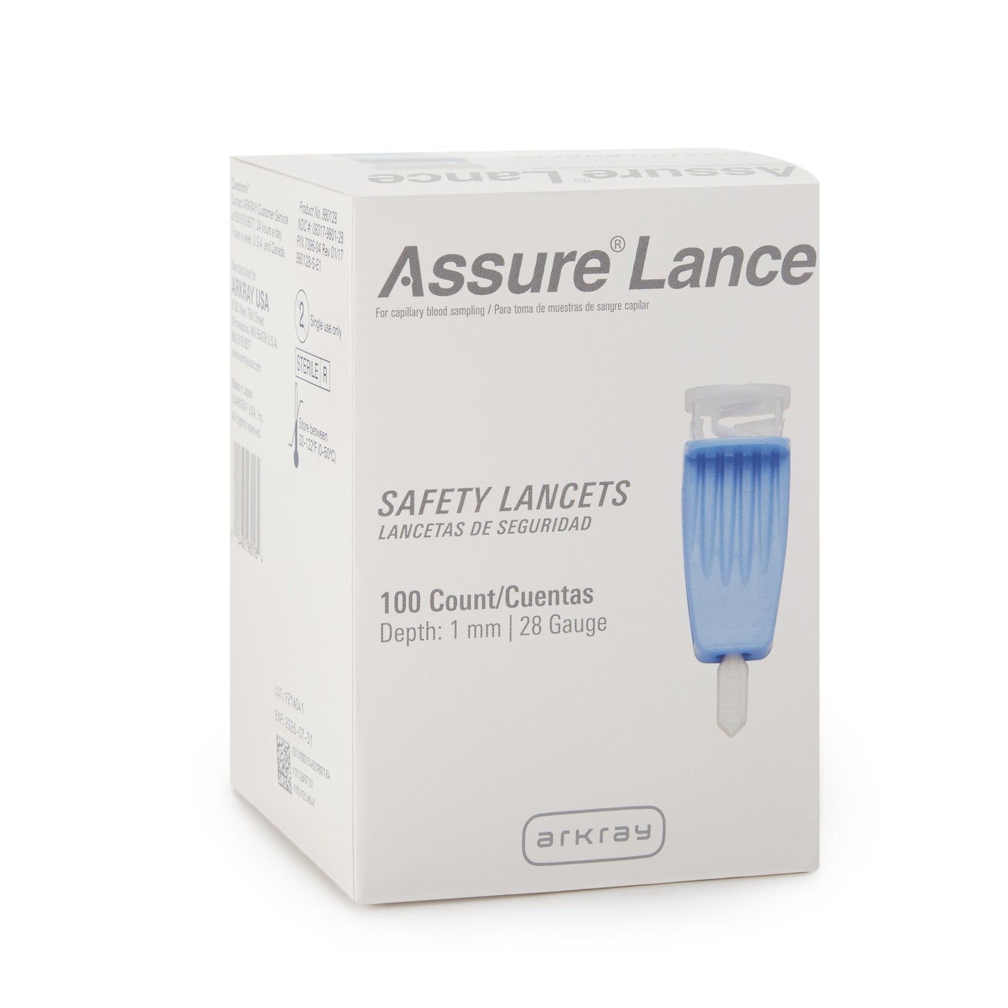 LANCET, SFTY MICROFLOW 28G (100/BX 48BX/CS)