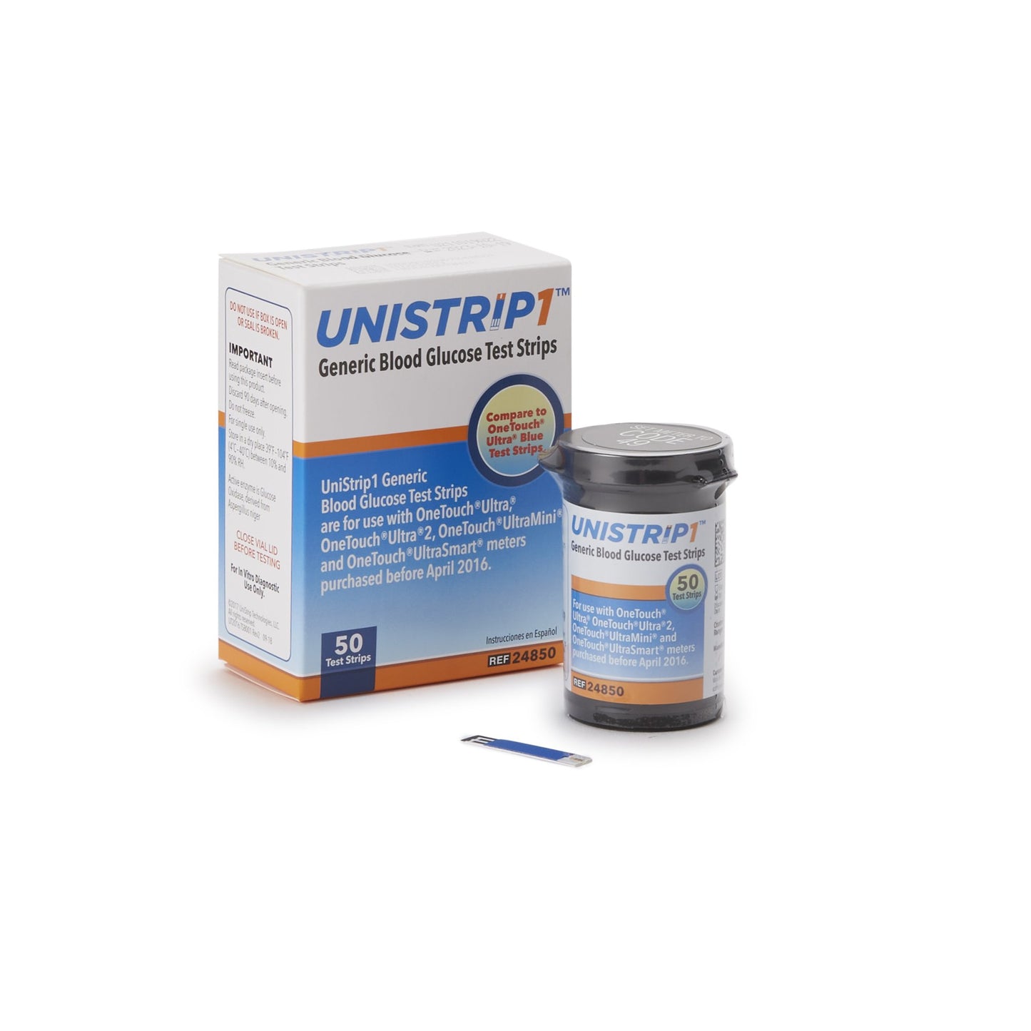 TEST STRIP, BLD GLUC GENERIC UNISTRIP (50/BX 24BX/CS)