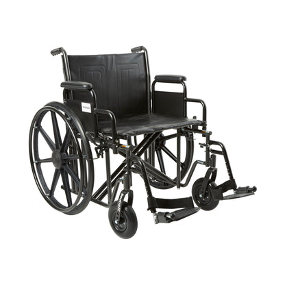 WHEELCHAIR, HD DUAL CROSS BRACE DDA SF 22" 450LBS