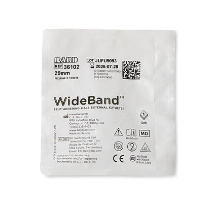 CATHETER, MALE EXTRNL WBAND MED (100/BX) RCHMED