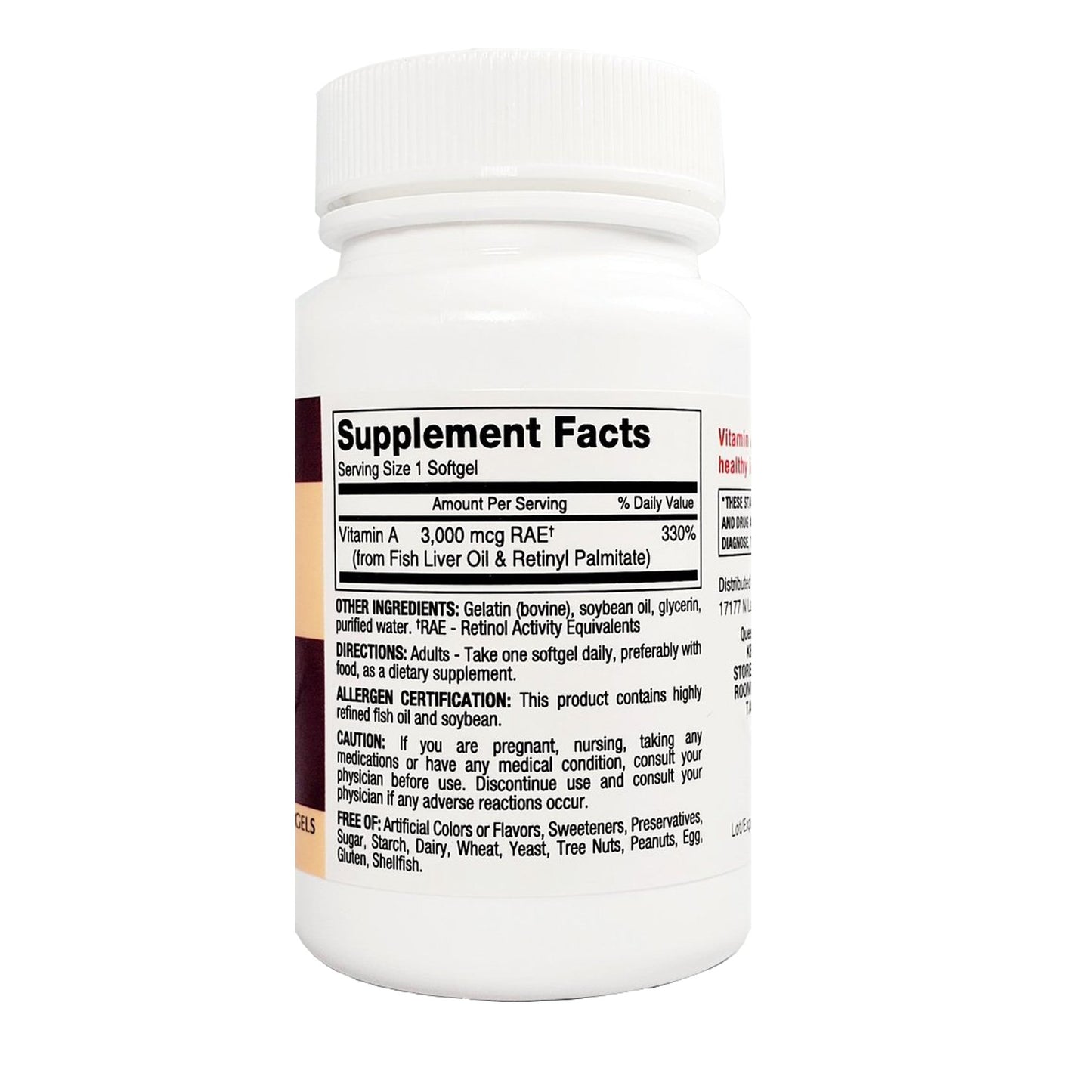 VITAMIN A, CAP 10MIU (100/BT)