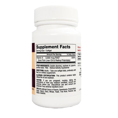 VITAMIN A, CAP 10MIU (100/BT)