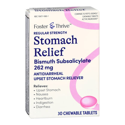STOMACH RELIEF, TAB FT SM CHEWREG 262MG (30/CT)