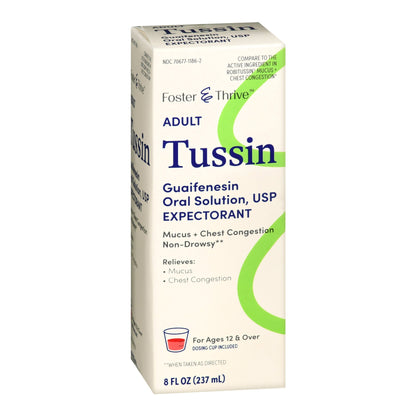 TUSSIN, LIQ FT SM 100MG/5ML 8OZ