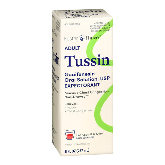 TUSSIN, LIQ FT SM 100MG/5ML 8OZ