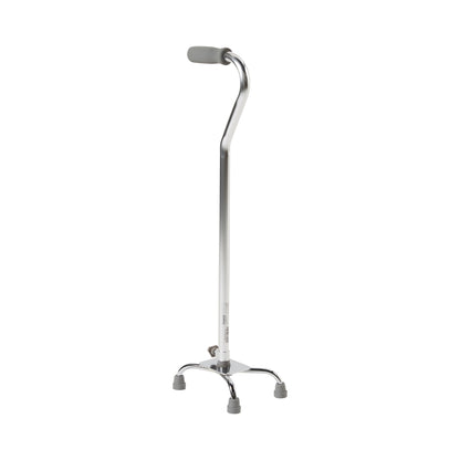 CANE, QUAD/SM BASE ALUM CHROME(4/CS)