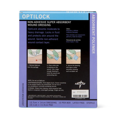 DRESSING, WND OPTILOCK N/ADH 5X5.5" (10/BX 10BX/CS)