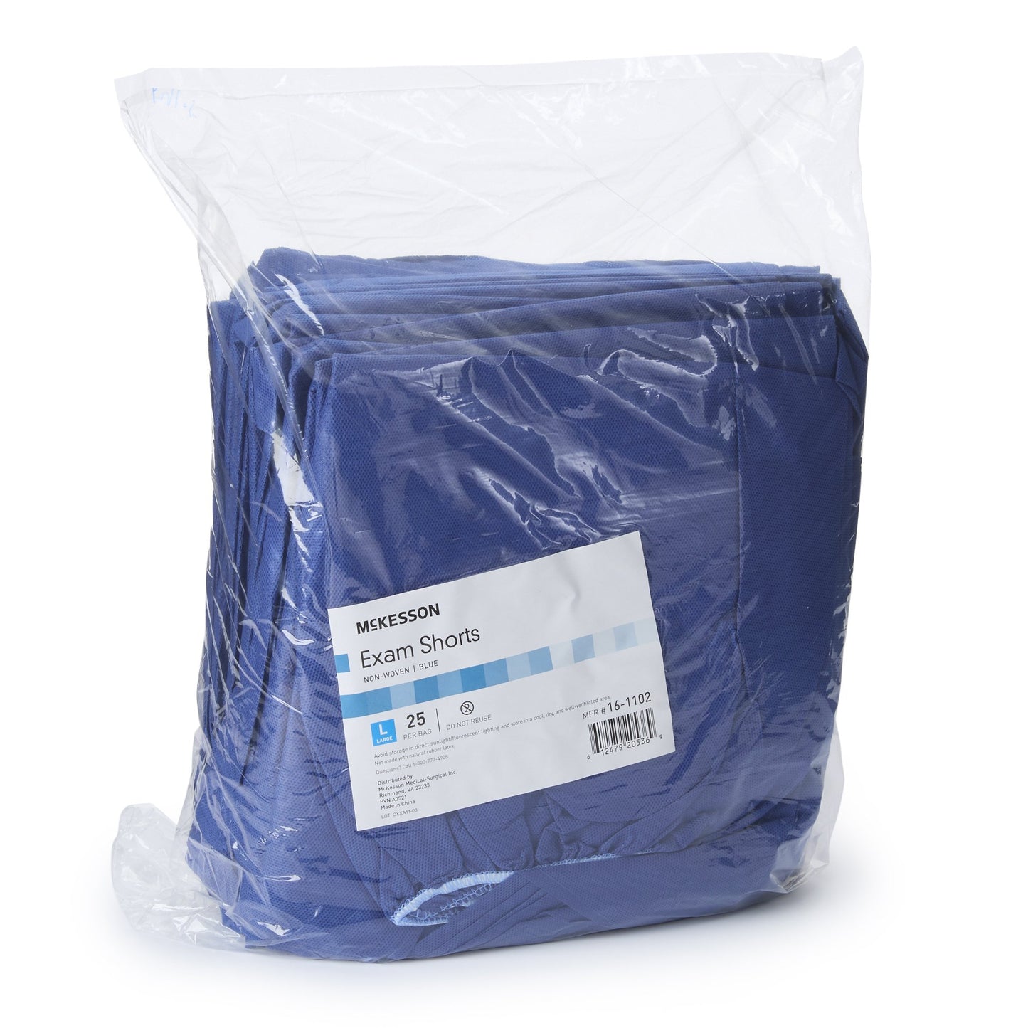 SHORTS, EXAM ORTHO BLU LG 32"-40" (25/BG 4BG/CS)
