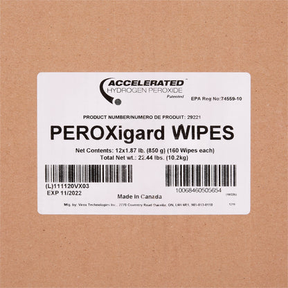 WIPE, WET HYDROGEN PEROXIDE PEROXIGARD 6"X7" (160/CN 12CN/CS