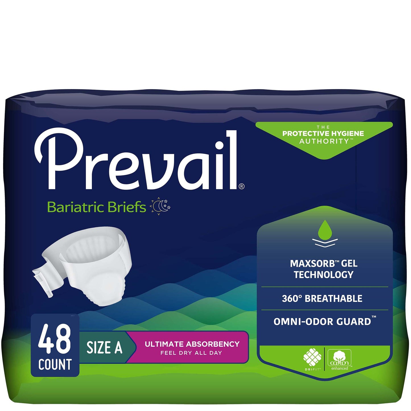 BRIEF, PREVAIL ADLT SZA (12/BG 4BG/CS)