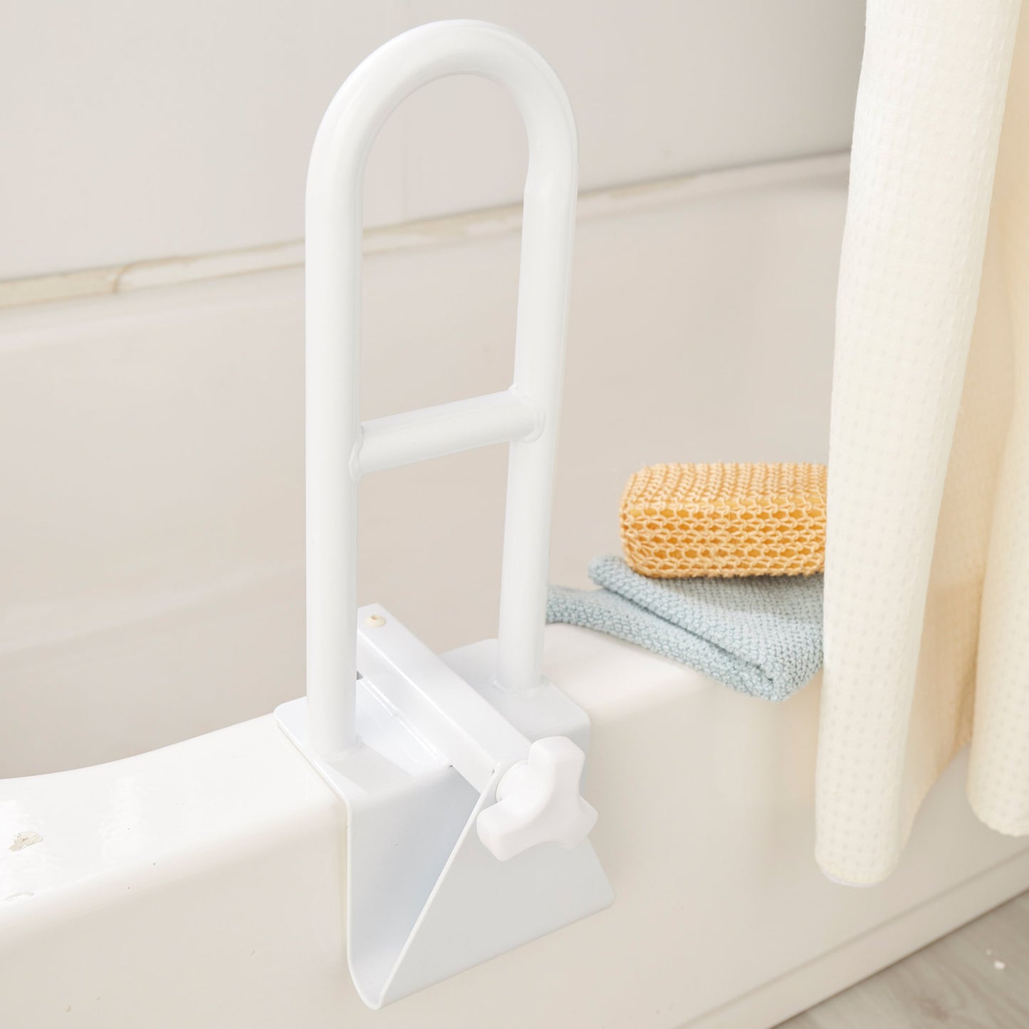 BAR, GRAB BAR CLAMP PDR COATEDWHT 14.5" (6/CS)