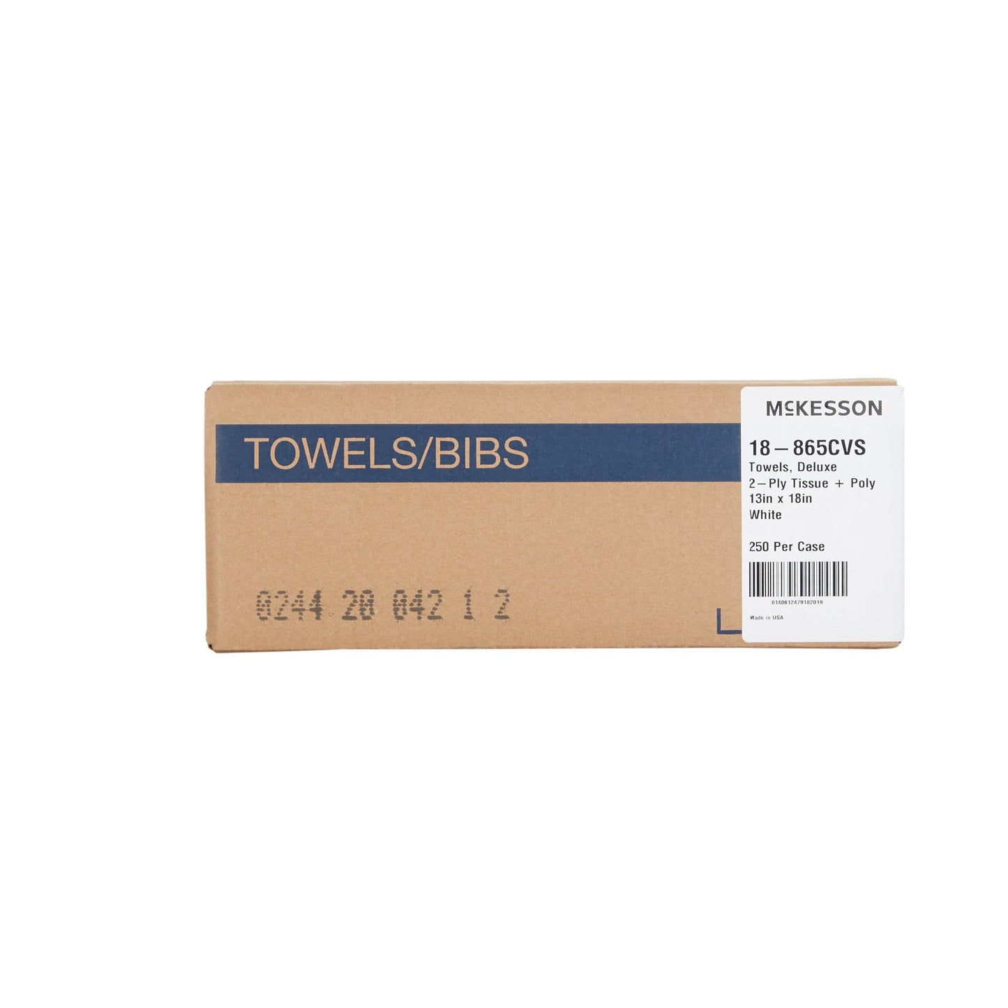 TOWEL, PRO 2PLY POLY WHT 13X18(250/CS)