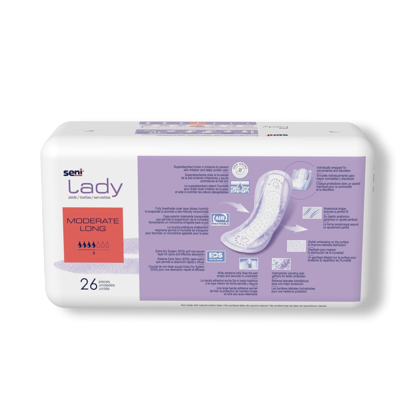 PAD, SENI LADY MODERATE LONG (26/PK 6PK/CS)