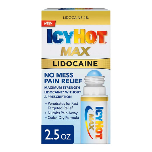 ICY HOT, ROLL-ON LIDOCAINE NO MESS PAIN RELIEF 2.5OZ