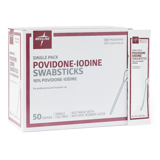 SWABSTICK, PVP (1/PK 50/BX 10 BX/CS)