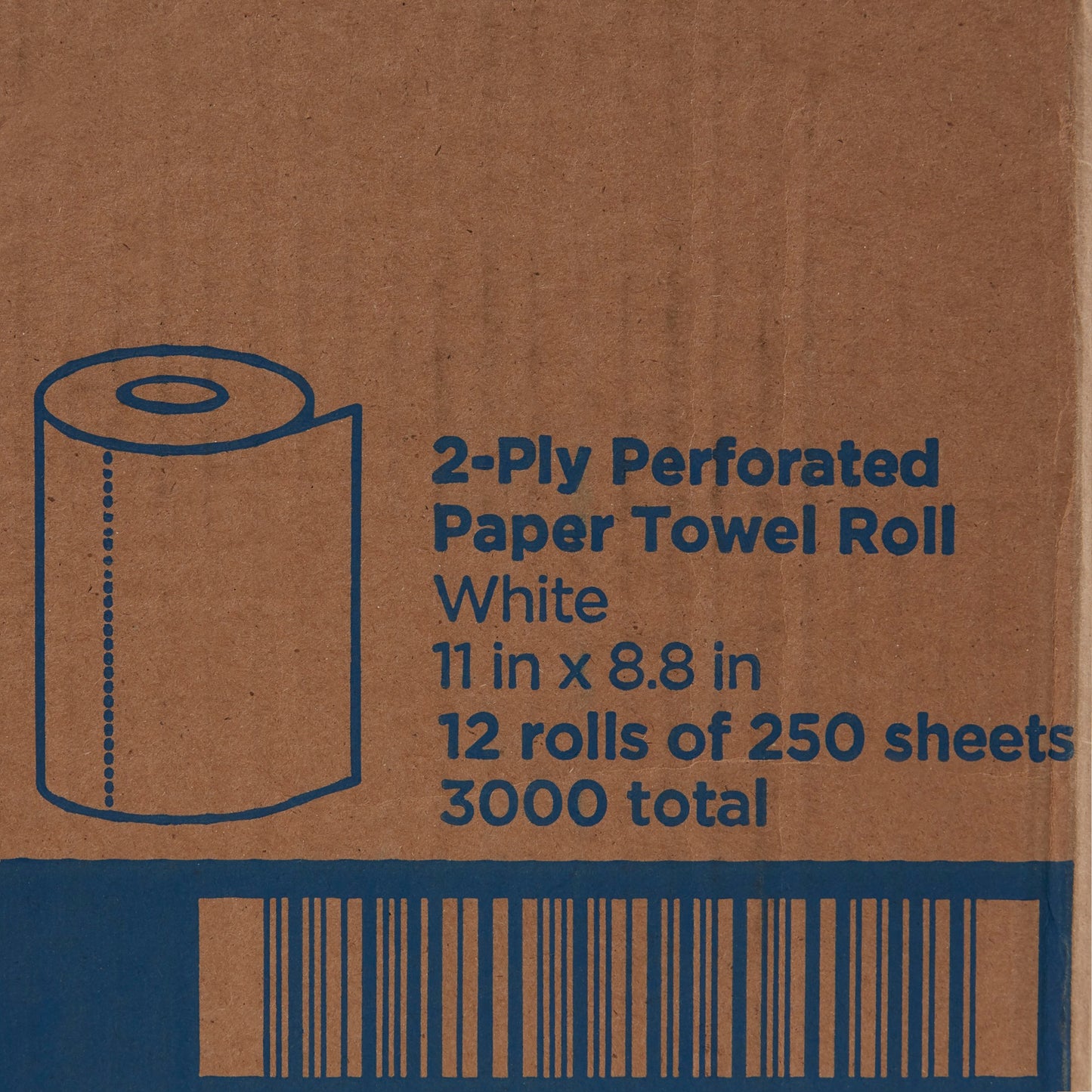 TOWEL, PAPER PERFORM 2PLY WHT (12RL/CS)