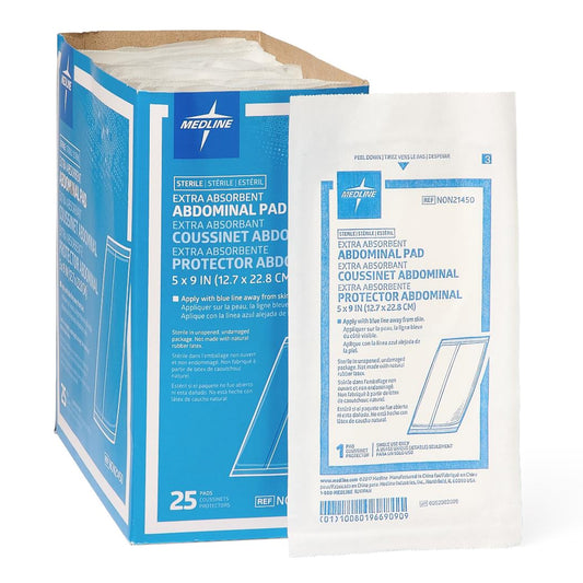 PAD, ABDOMINAL STR 5"X9" (25/BX 16BX/CS)