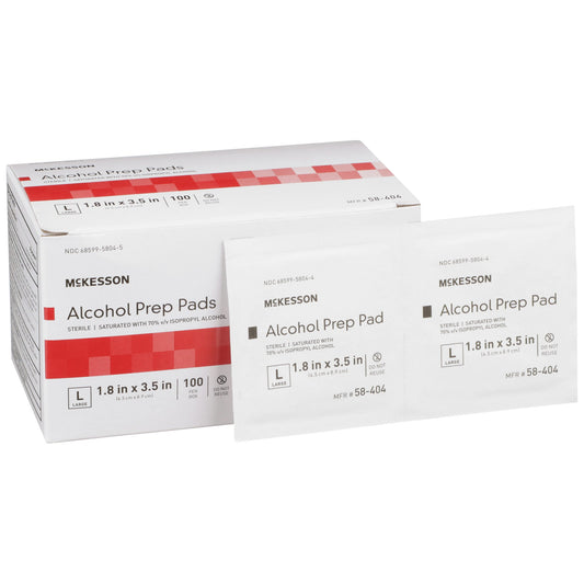 PAD, ALCOHOL PREP STR LG (100/BX 10BX/CS)