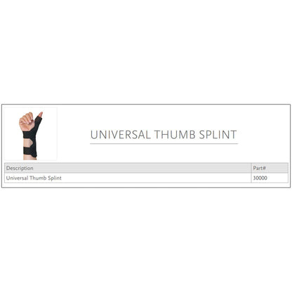 THUMB SPLINT, SPICA UNIV