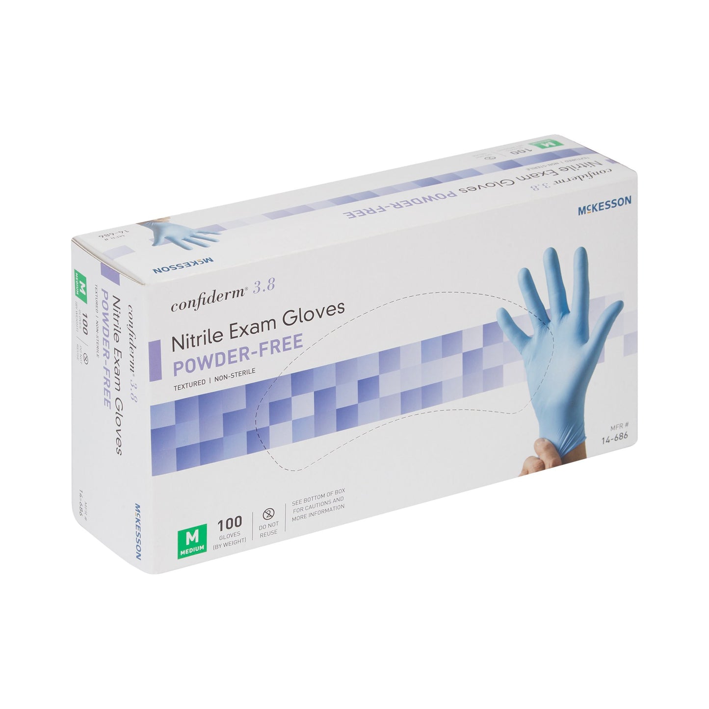 GLOVE, EXAM NTRL MED N/S 3.8 (100/BX 10BX/CS)