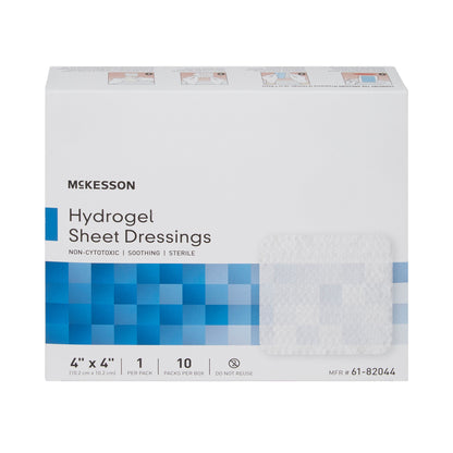 DRESSING, HYDROGEL SHEET STR LF 4X4 (10/BX 4BX/CS)